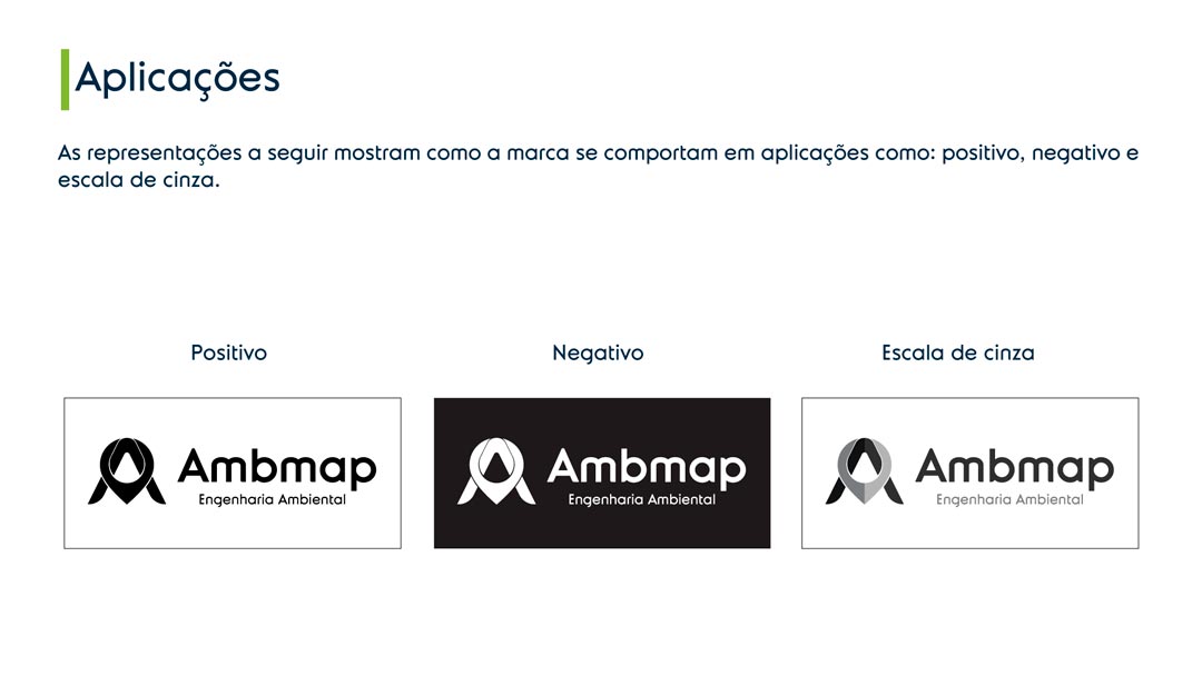 Criação de marca e identidade visual para engenharia ambiental Ambmap